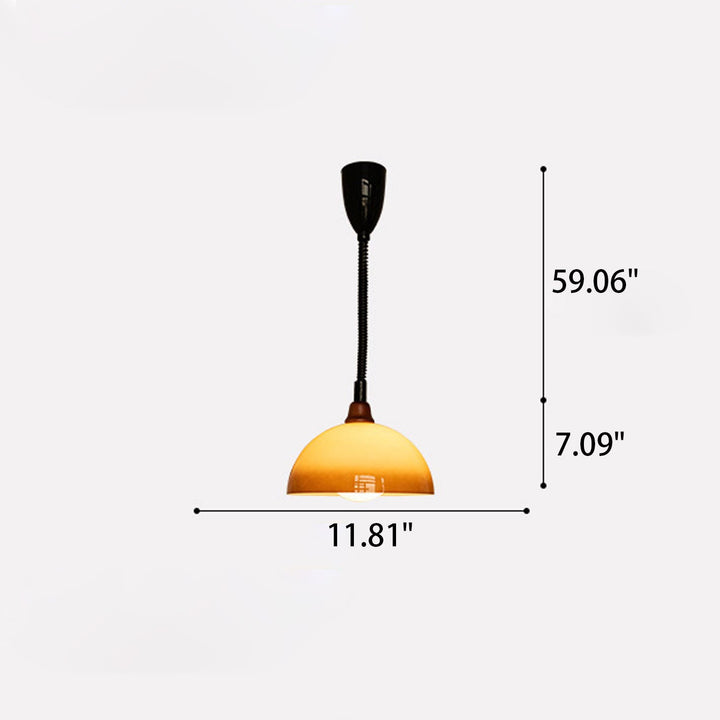 Japanische Vintage Wabi-Sabi Glas Pendelleuchte mit 1 Leuchte 