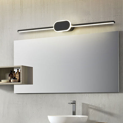 Modern Minimalist Long Strip Oval Base Vanity Light LED Wall Sconce Lamp