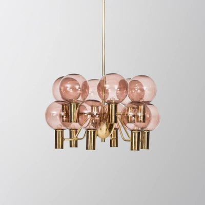 Nordic Creative Glass Bubble Square 12-Light Chandelier