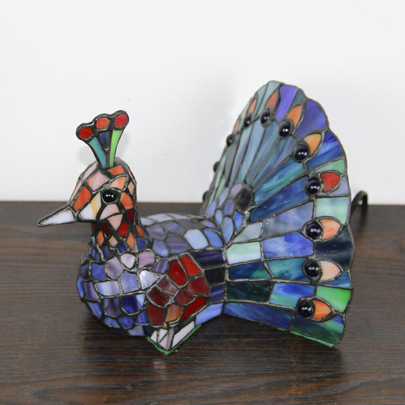 Tiffany Kreative Tier Buntglas 1-Licht Dekorative Tischlampe 