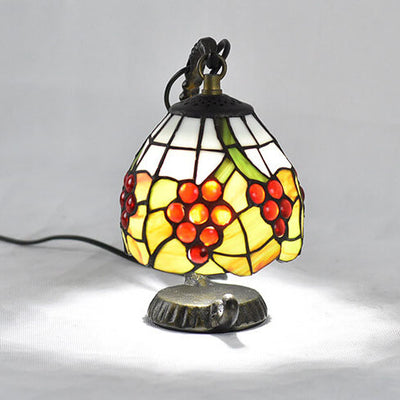 Tiffany Glass Grape Shape Eye Protection 1-Light Table Lamp