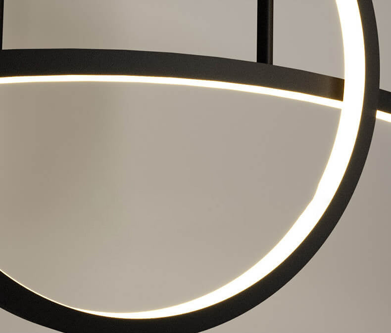 Modern Creative Long Curve Round Island Light LED Chandelier