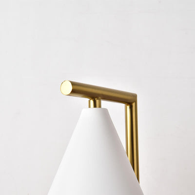 Simple Cone Shade Right Angle Arm 1-Light Schmelzwachs-Tischlampe