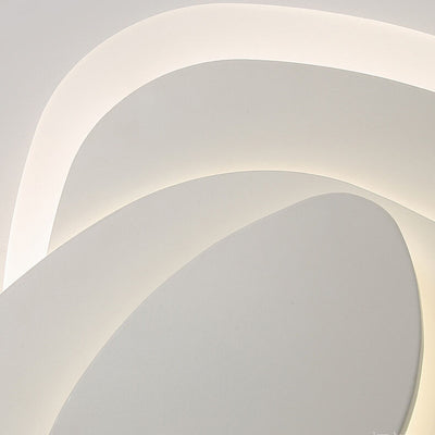 Nordic Simple Geometric Wrought Iron Acrylic LED Flush Mount Ceiling Light