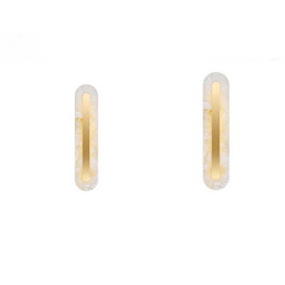 Light Luxury Brass Marble Oval Square LED Wall Sconce Lamp