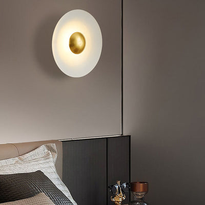 Nordic Creative Multicolor Round Disc Hardware LED Wall Sconce Lamp
