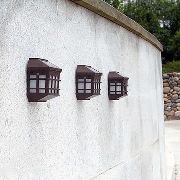 Cour étanche fenêtre panneau LED solaire applique murale lampe lumière extérieure 
