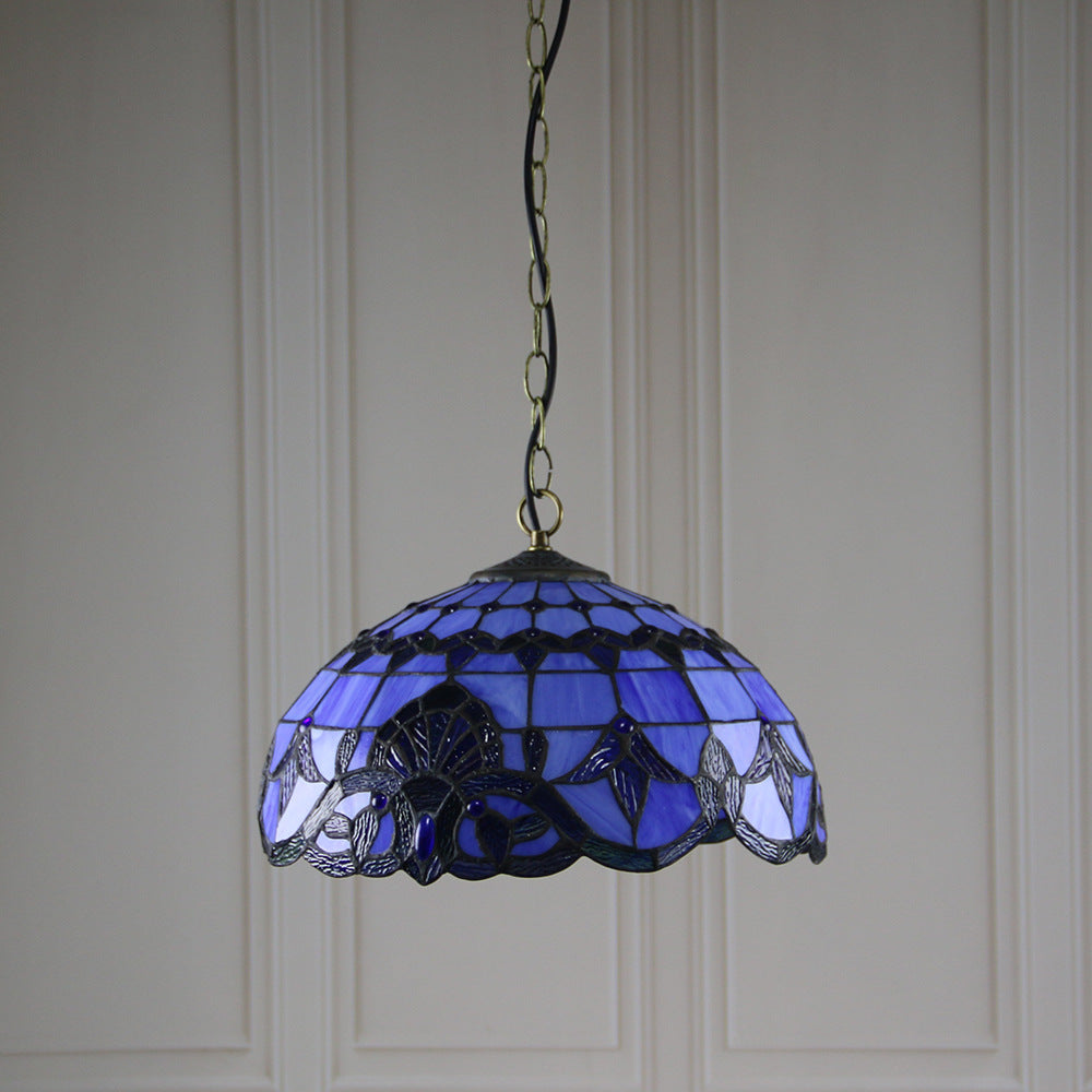 Suspension Vintage Tiffany Européenne à 1 Lumière 