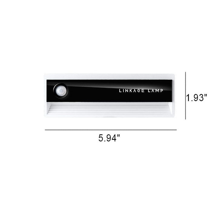 Modern Minimalist ABS PC Rectangular Night Light Body Sensor USB Charging Magnetic Suction LED Night Light For Living Room &amp; Bedroom