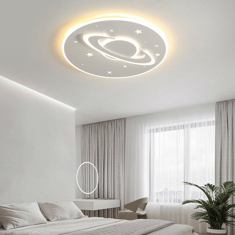 Creative Cartoon Planet Star LED Round Flush Mount Ceiling Light