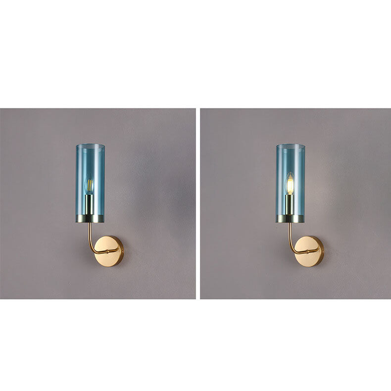 Applique Murale en Verre et Fer de Luxe Européen 1/2 Lumière 