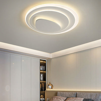Nordic Simple Geometric Wrought Iron Acrylic LED Flush Mount Ceiling Light