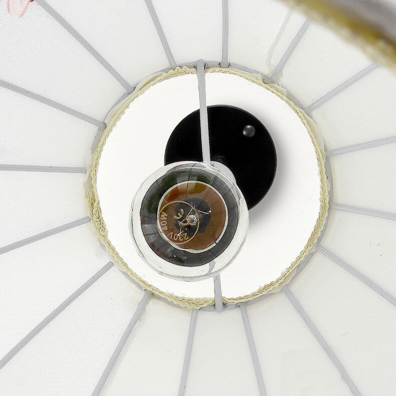 Lanterne ovale antique orientale faite à la main en tissu 1 lumière suspendue 