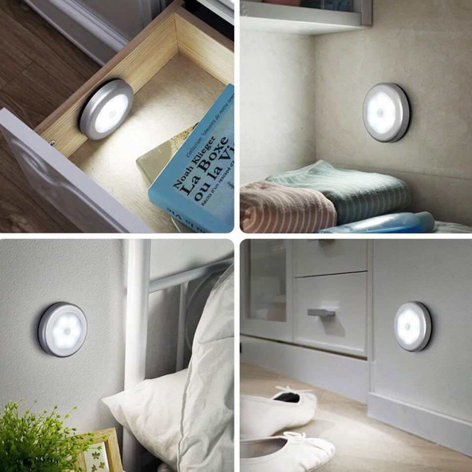 Lampe murale à LED ronde avec détection intelligente du corps humain 
