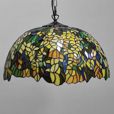 Europäische Vintage Tiffany Dragonfly 3-Licht-Kronleuchter 