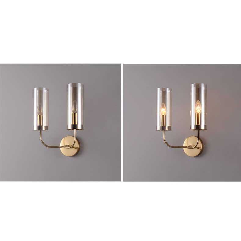 Applique Murale en Verre et Fer de Luxe Européen 1/2 Lumière 