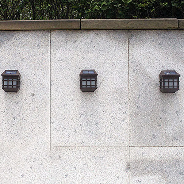 Cour étanche fenêtre panneau LED solaire applique murale lampe lumière extérieure 