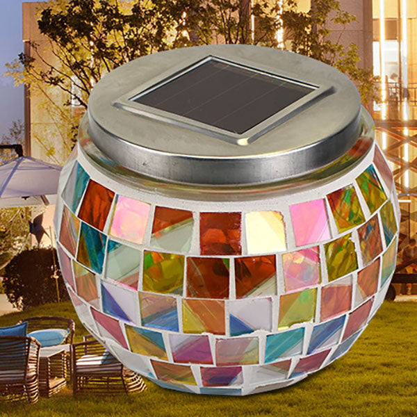 Creative Spherical Glass Jar LED Outdoor Garden Lawn Light