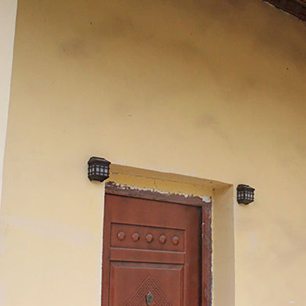 Cour étanche fenêtre panneau LED solaire applique murale lampe lumière extérieure 