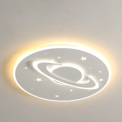 Creative Cartoon Planet Star LED Round Flush Mount Ceiling Light