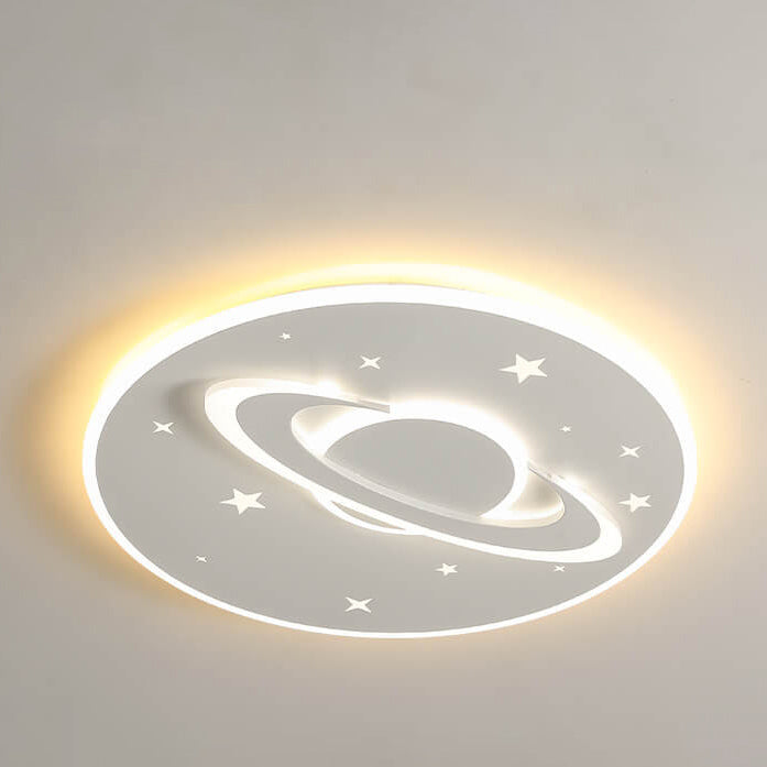 Creative Cartoon Planet Star LED Round Flush Mount Ceiling Light