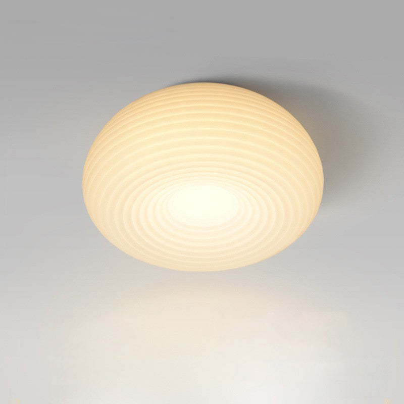 Minimalist Round Globe PE Material LED Flush Mount Ceiling Light