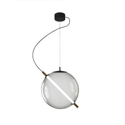 Postmodern Clear Globe Glass 1-Light LED Pendant Light