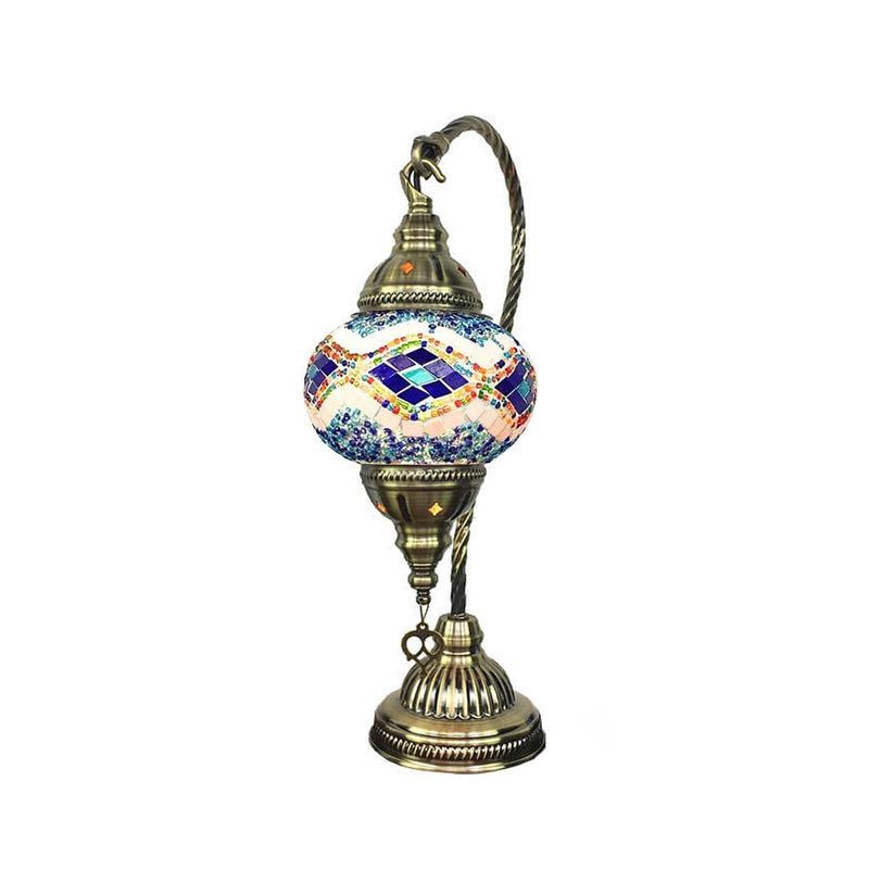 Vintage Stained Glass Turkish Style LED Table Lamp
