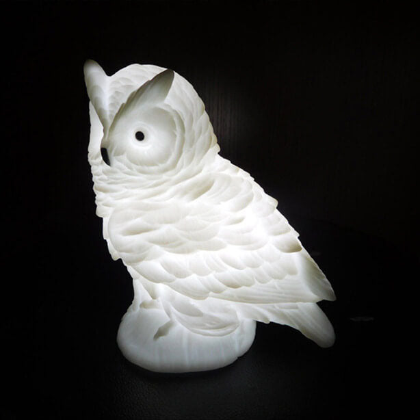 Modern Creative Owl Enamel LED Night Light Table Lamp