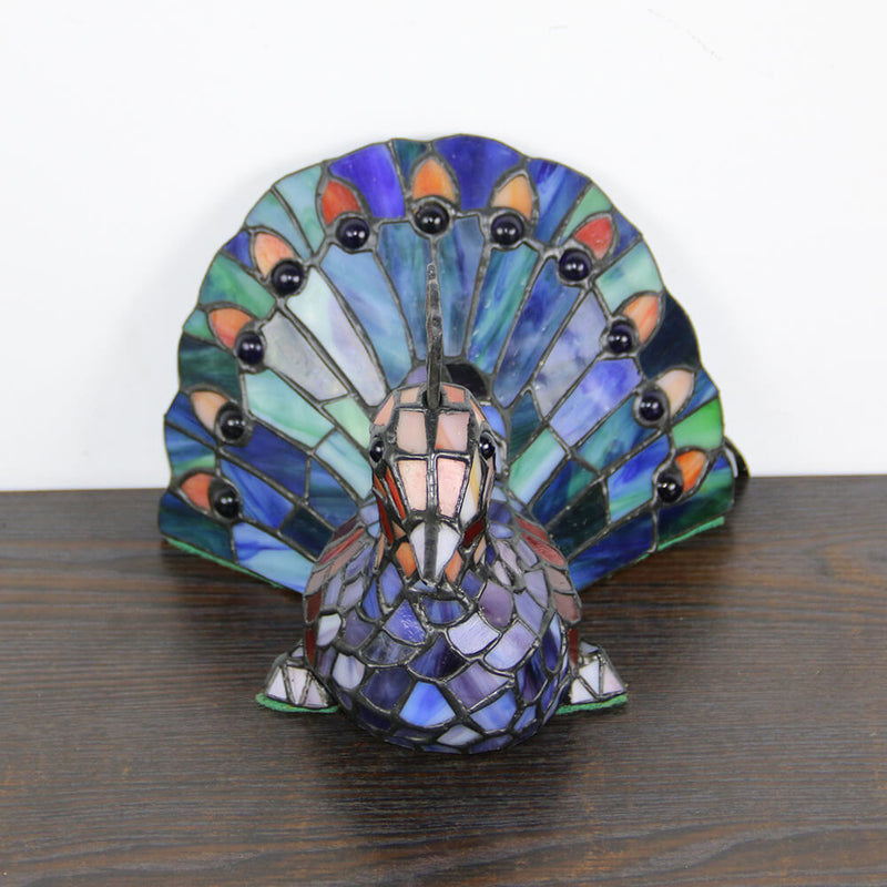 Tiffany Kreative Tier Buntglas 1-Licht Dekorative Tischlampe 