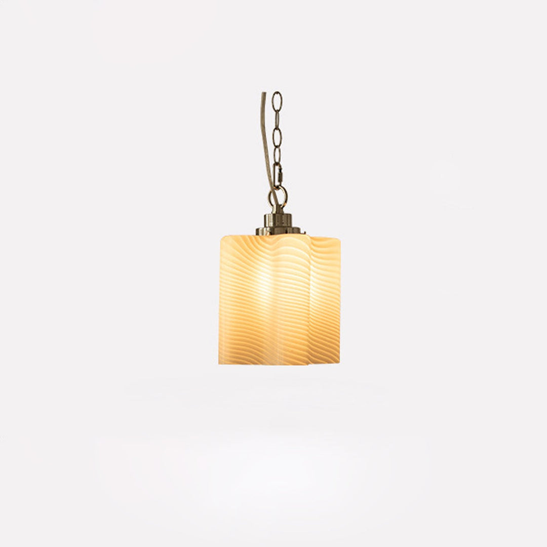 Japanische Vintage Wabi-Sabi Glas Pendelleuchte mit 1 Leuchte 