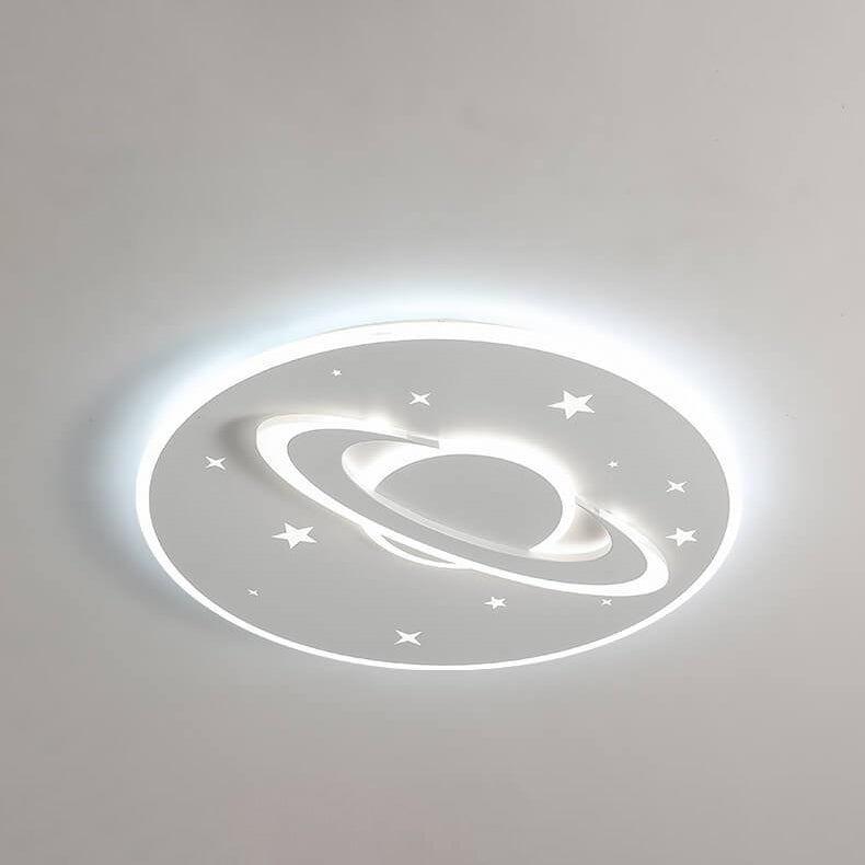 Creative Cartoon Planet Star LED Round Flush Mount Ceiling Light