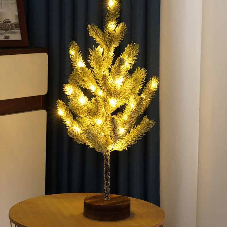 Christmas Decorative Cedar Needle Simulated Tree Light Battery Decorative Table Lamp