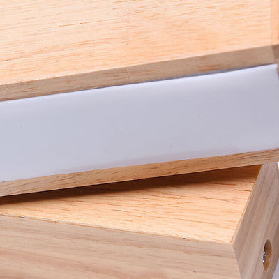 Simple Log Wooden Rectangular Rotatable LED Wall Sconce Lamp