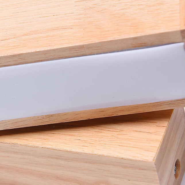 Simple Log Wooden Rectangular Rotatable LED Wall Sconce Lamp