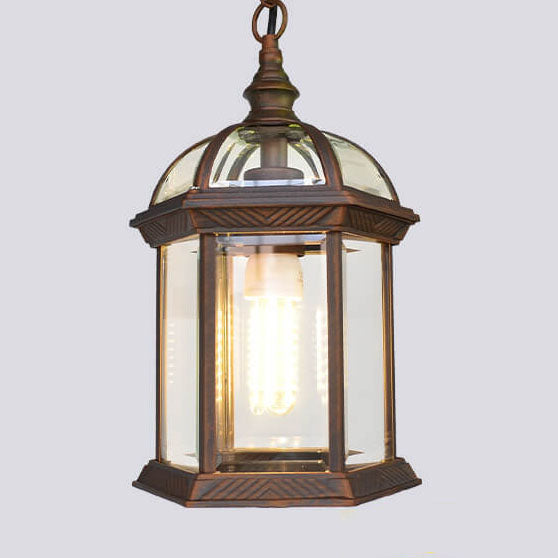 Retro 1-Light Lantern Outdoor Pendant Light