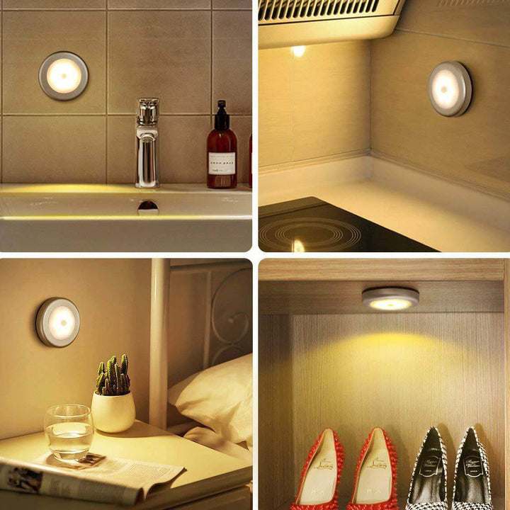 Lampe murale à LED ronde avec détection intelligente du corps humain 