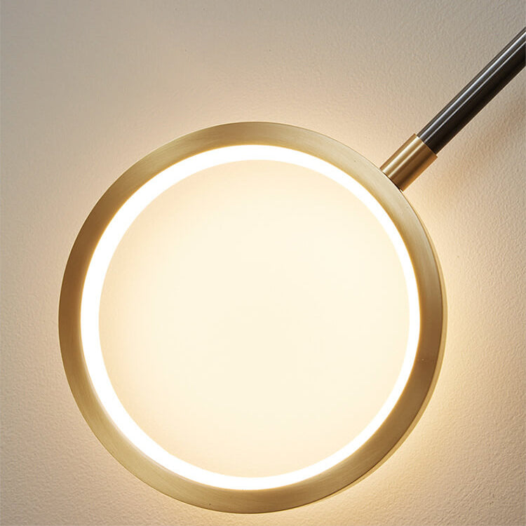 Industrielle alle kupferne faltende Stangen-Ring-Kombinations-grafische LED-Wand-Leuchter-Lampe 