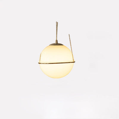 Japanese Vintage Wabi-sabi Glass 1-Light Pendant Light
