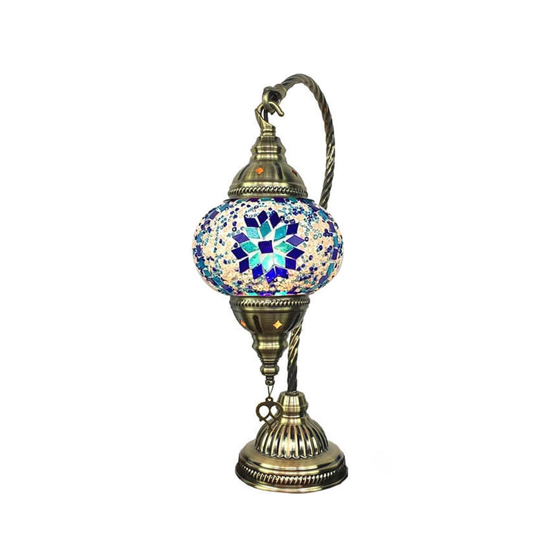 Vintage Stained Glass Turkish Style LED Table Lamp