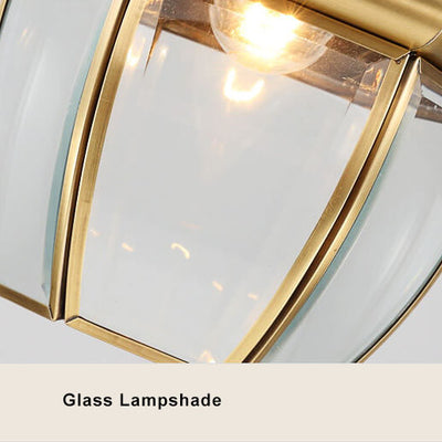 Modern Glass 1-Light Hexagonal Lantern Pendant Light