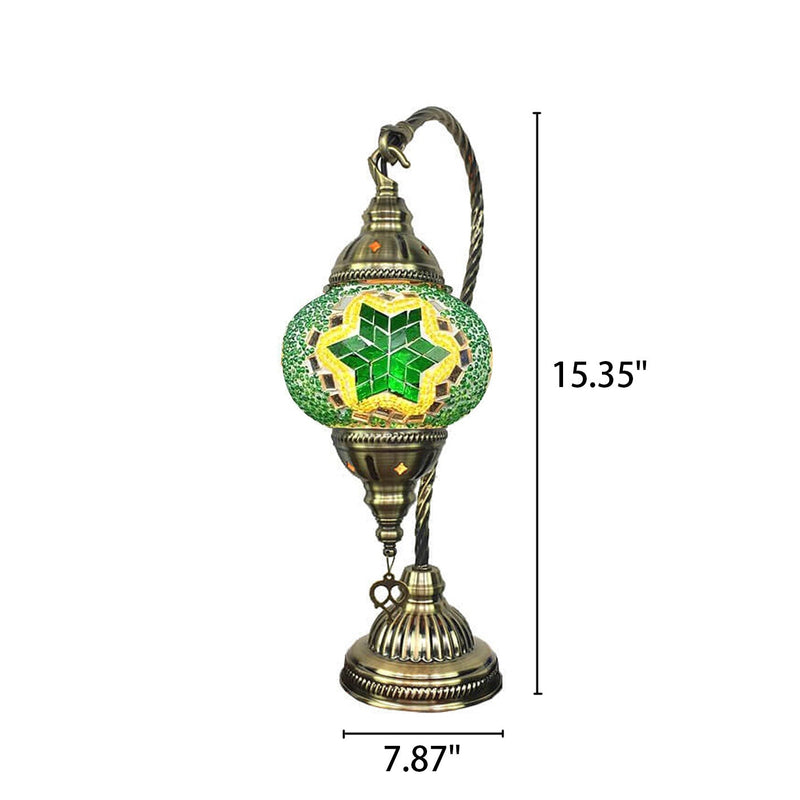 Vintage Stained Glass Turkish Style LED Table Lamp