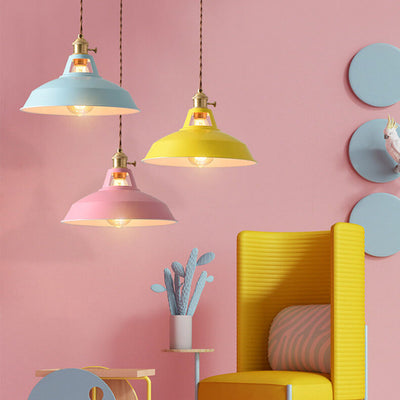 Modern Minimalist Macaroon Iron 1-Light Pendant Light