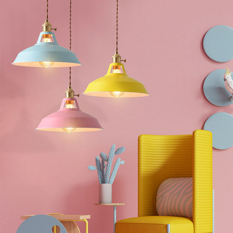 Modern Minimalist Macaroon Iron 1-Light Pendant Light