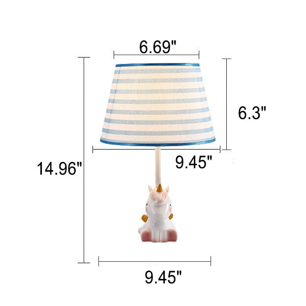 Nordic Fun Cartoon Pattern Resin Fabric Children 1-Light Table Lamp