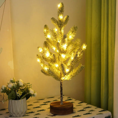 Christmas Decorative Cedar Needle Simulated Tree Light Battery Decorative Table Lamp