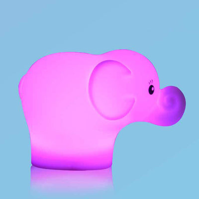 Creative Elephant Silicone USB Pat LED Night Light Table Lamp