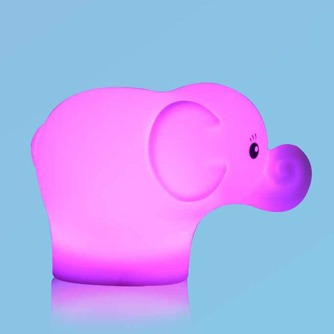 مصباح طاولة LED ليلي بتصميم فيل إبداعي من السيليكون مع USB 