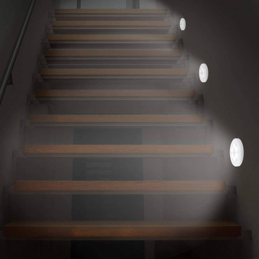 Lampe murale à LED ronde avec détection intelligente du corps humain 