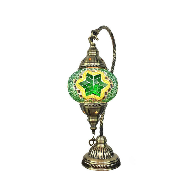 Vintage Stained Glass Turkish Style LED Table Lamp